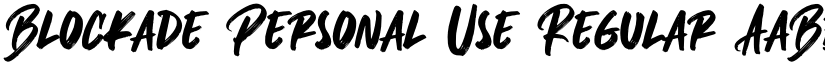 Blockade Personal Use Regular font