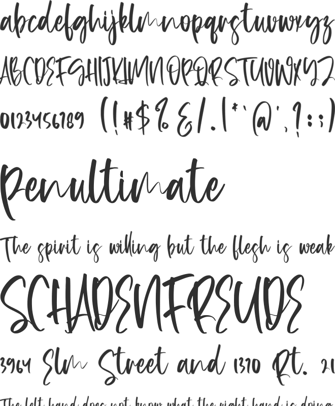 Gossipers font preview