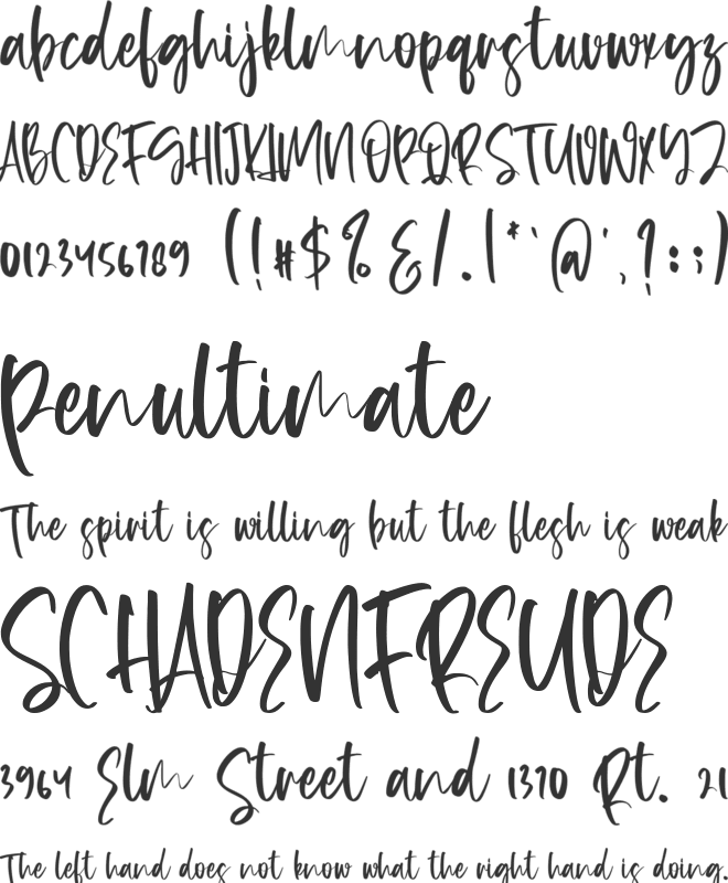 Gossipers font preview