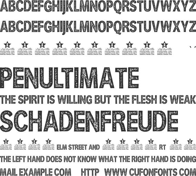 HURLANT CONDENSED  PERSON font preview