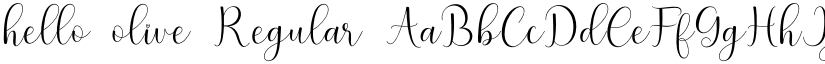 hello olive Regular font