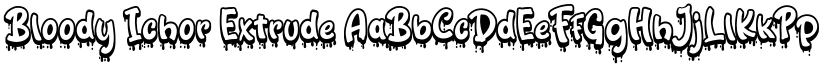Bloody Ichor Extrude font