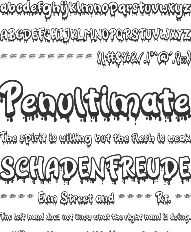 Bloody Ichor font preview