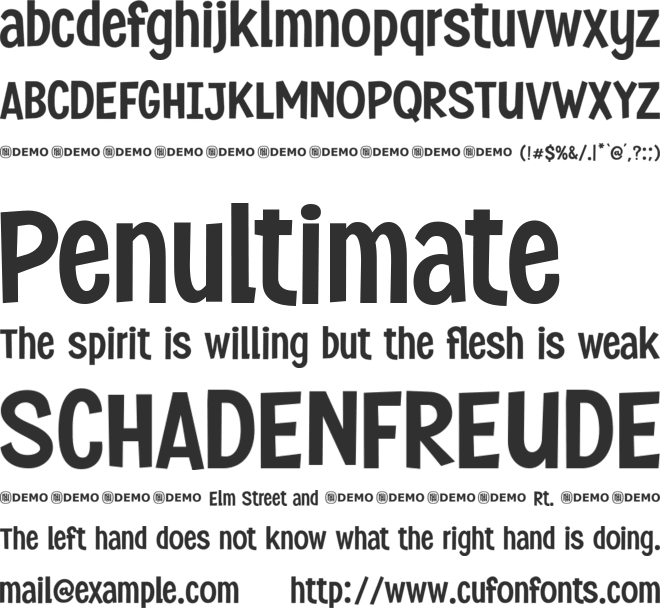 Simply Olive font preview