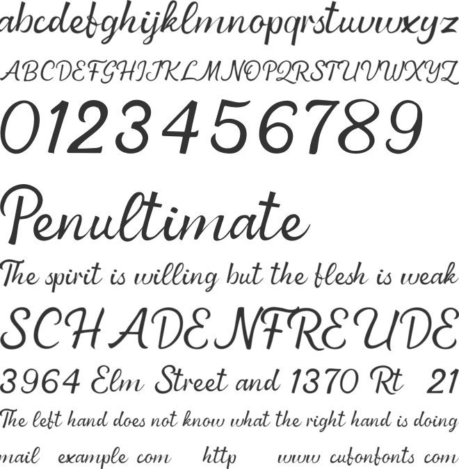 Lighnites font preview