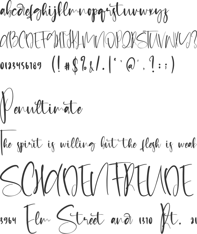 Moonscape font preview