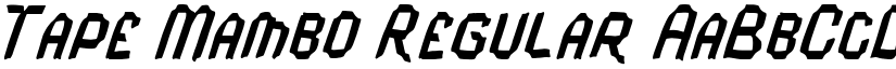 Tape Mambo Regular font