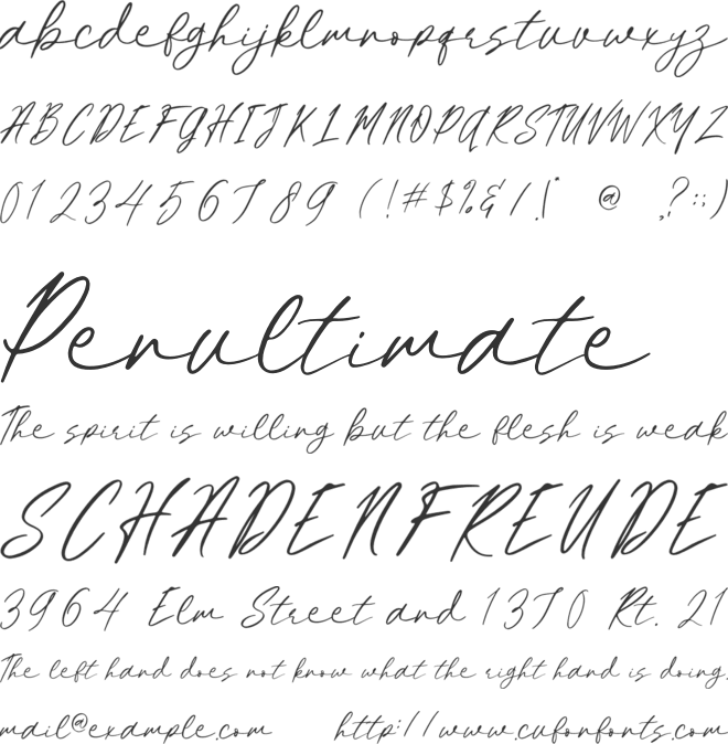 Herlianty font preview