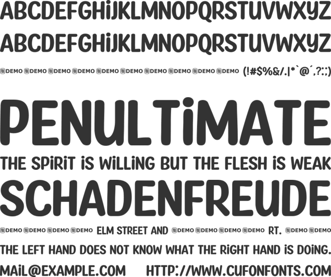 Lucky Skirt font preview