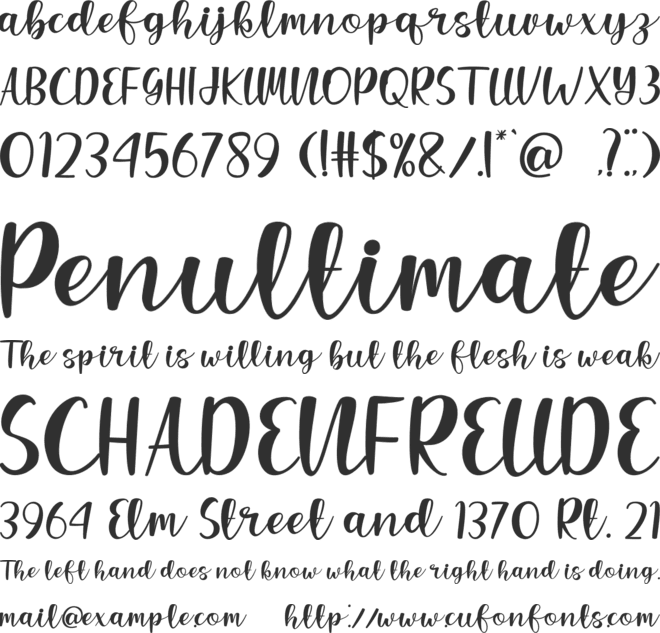 Valline Wish font preview