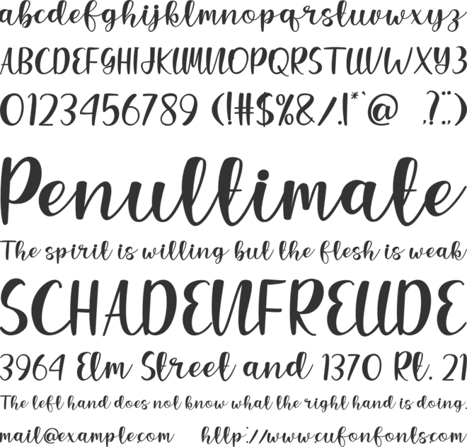 Valline Wish font preview
