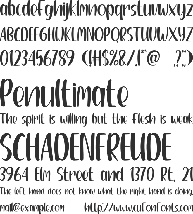 Withered Leaves font preview