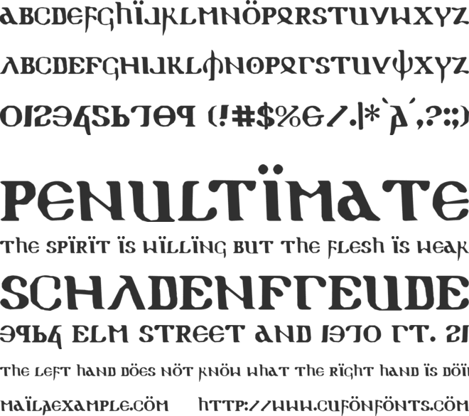 Holy Empire font preview