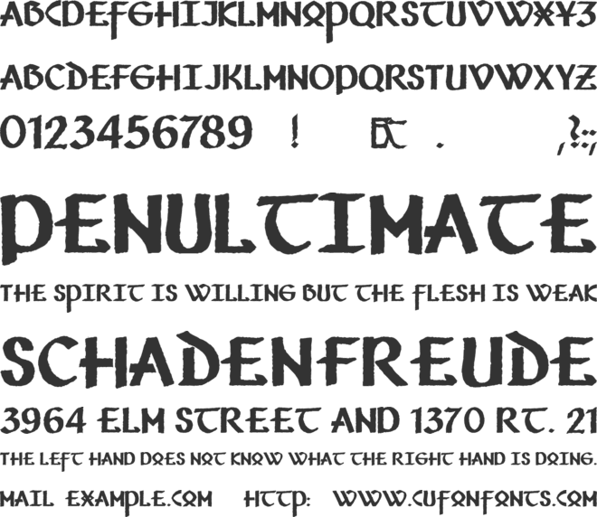 Vafthrudnir font preview