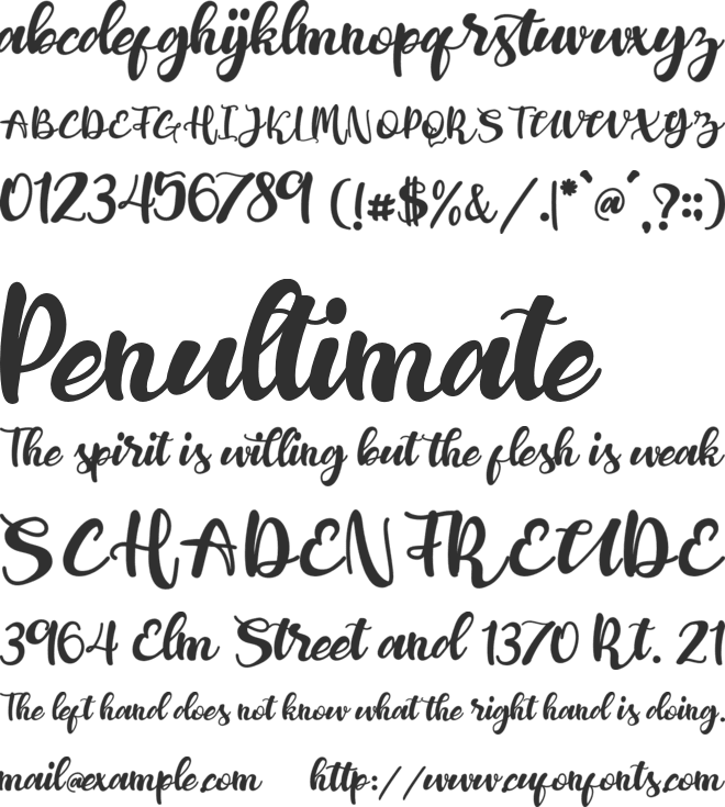 Lucy Marshall font preview
