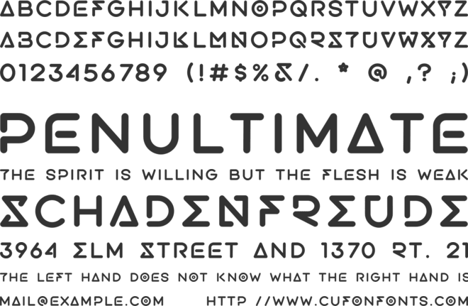 Exarros font preview