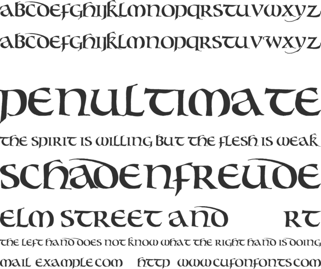 Bouwsma Uncial font preview