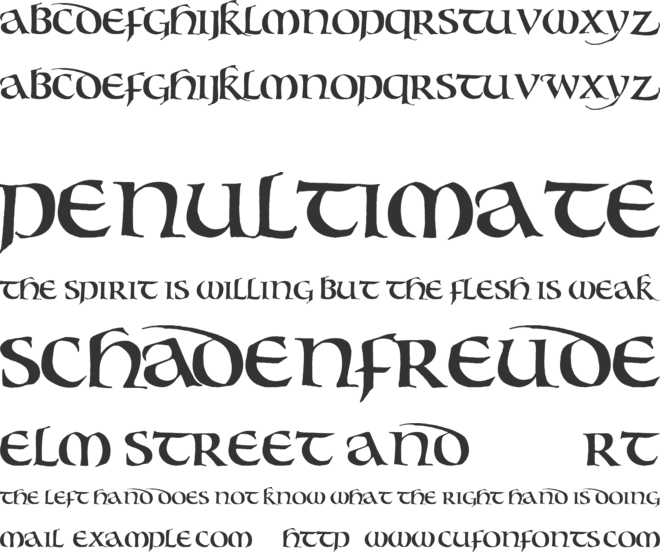 Bouwsma Uncial font preview
