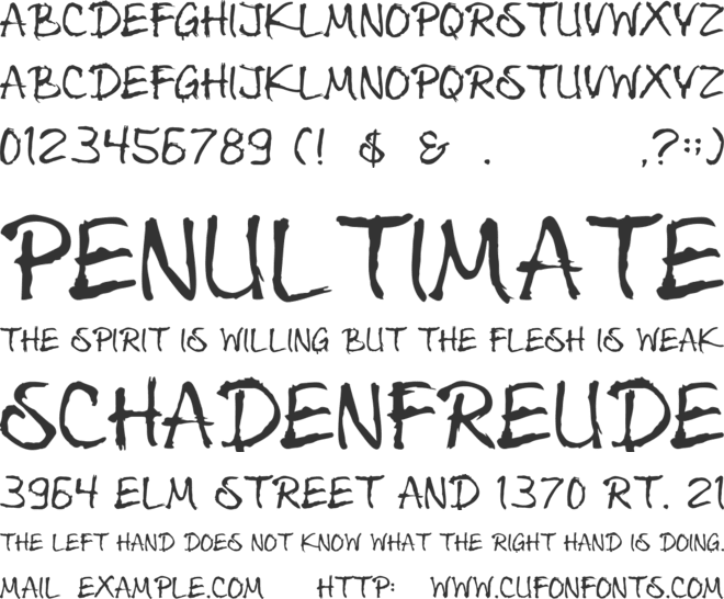 Shinrinyoku font preview