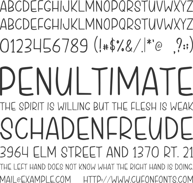 Cupcake Treats font preview