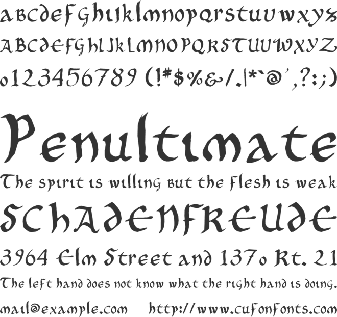 Onciale PhF font preview