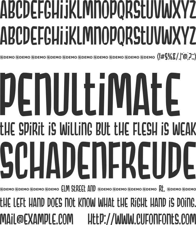 Snowy Owl font preview