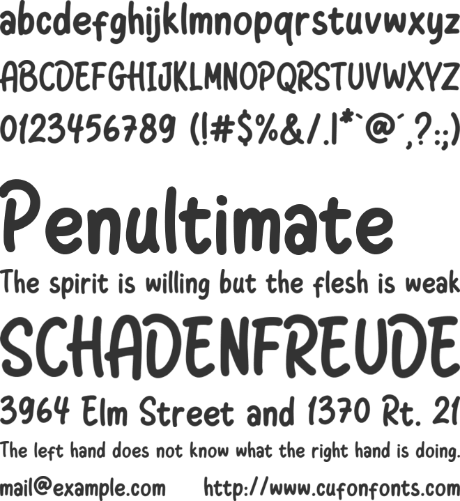 Just Squash font preview