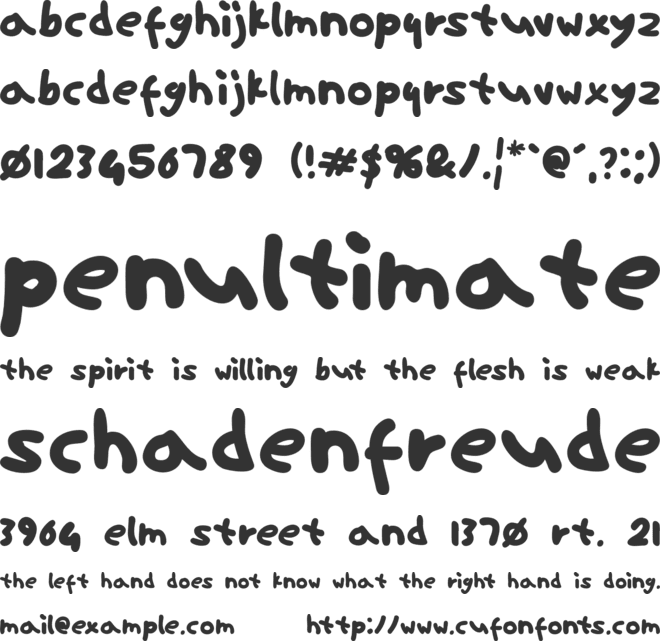 Ninifont font preview