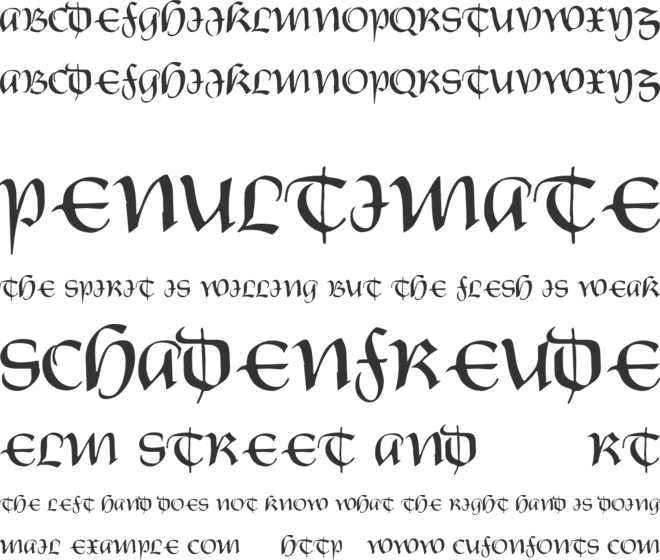 Castiglione font preview