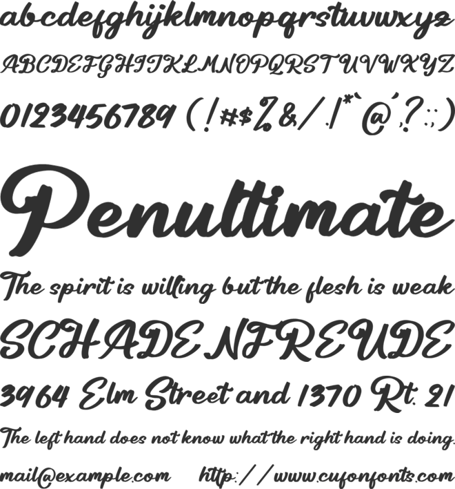 Candy font preview
