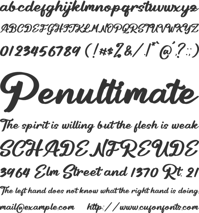 Candy font preview