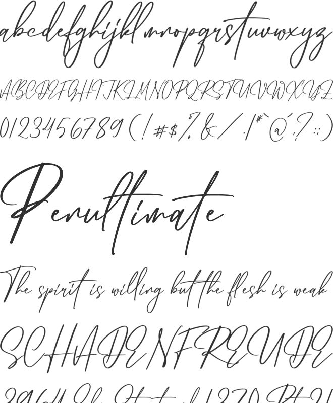 Jhenythan Cristian font preview