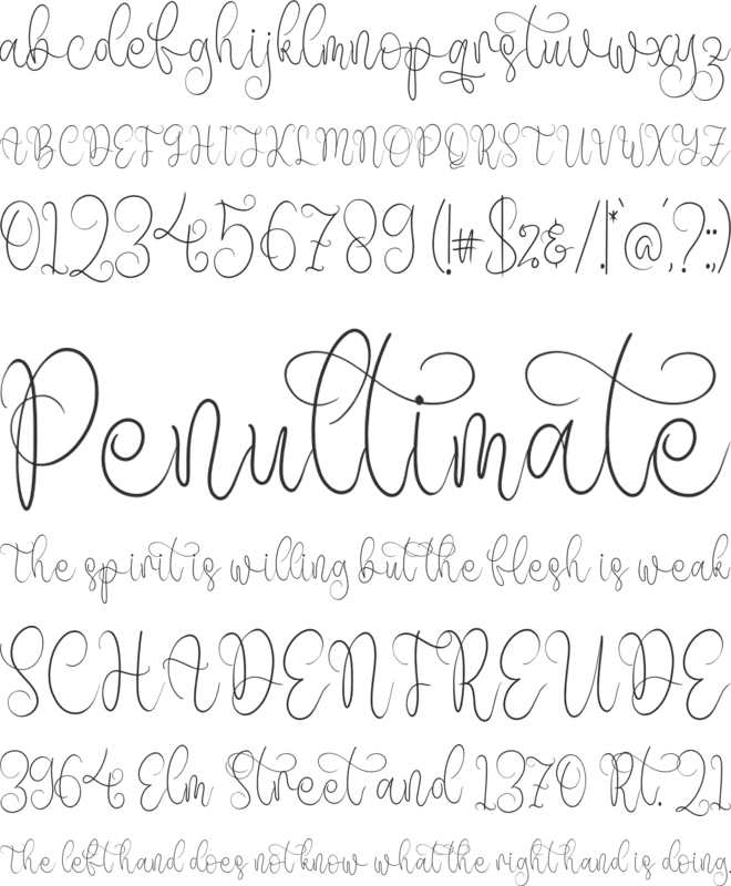 Chandler Beautiful font preview