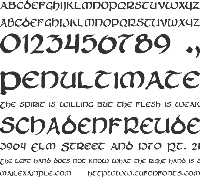 Zilluncial font preview