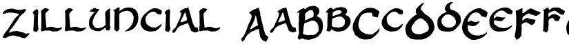 Zilluncial font