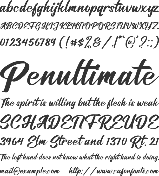 Billead Dandy font preview