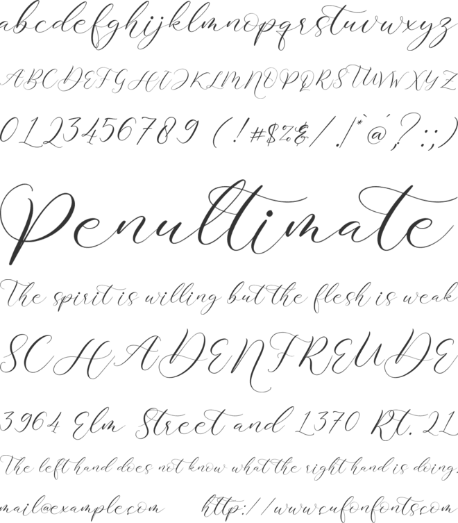 Cristine Britton font preview