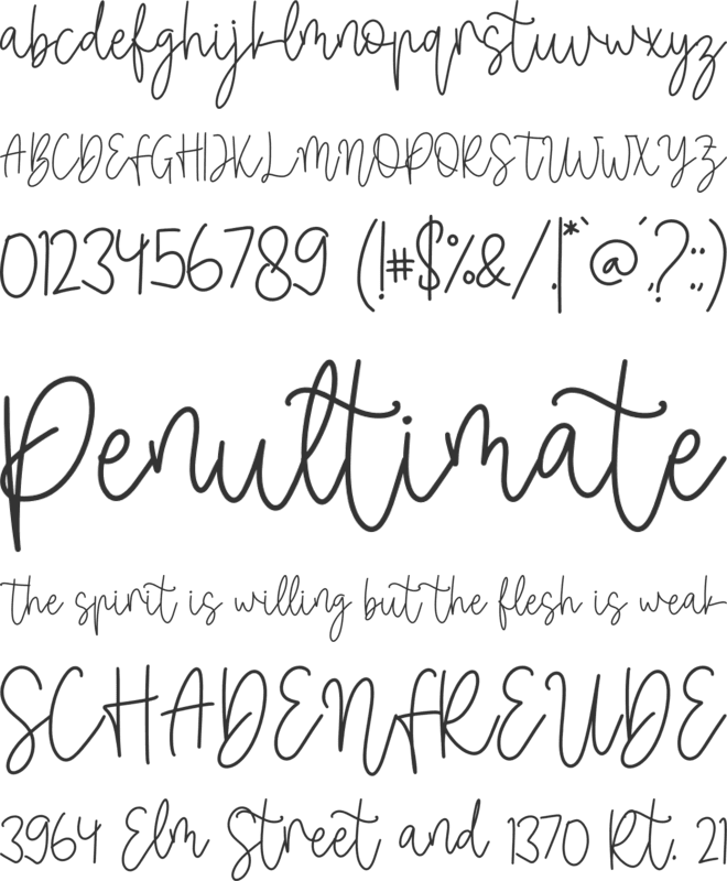 Utophia Elizabets font preview