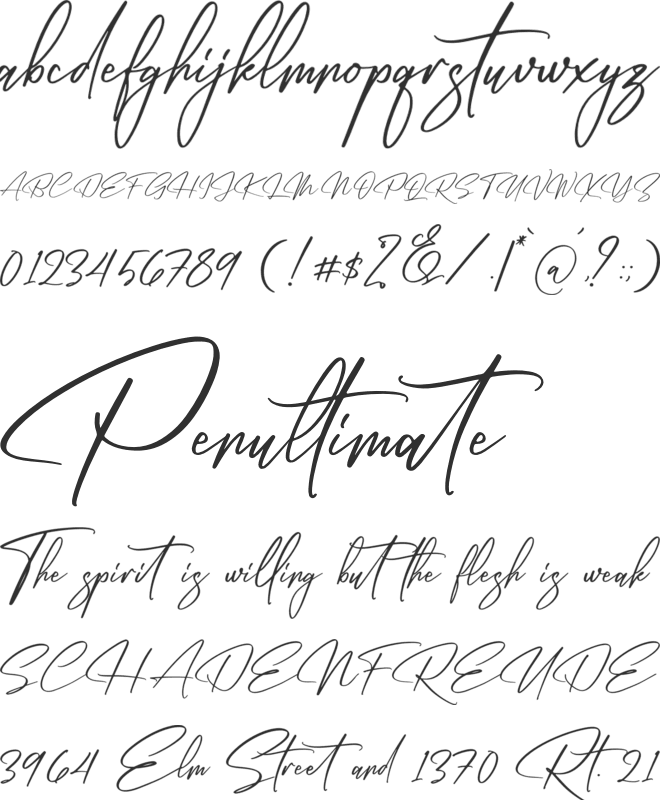 Amsthyline font preview