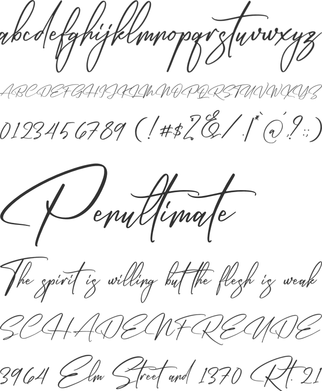 Amsthyline font preview