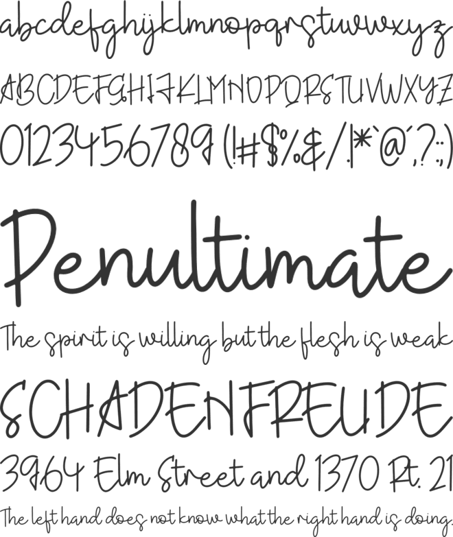 Eillayva font preview