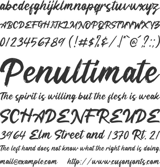 Meega Juctice font preview