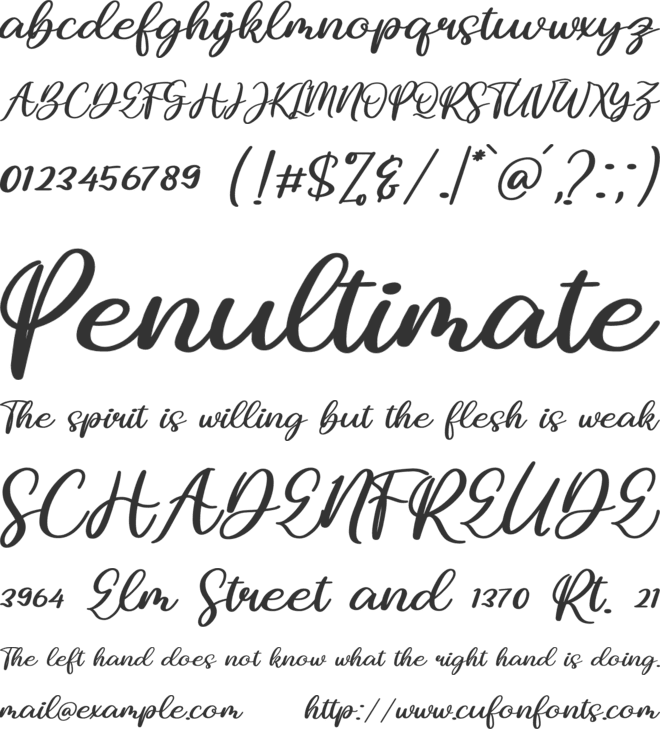 Jenie Chan font preview