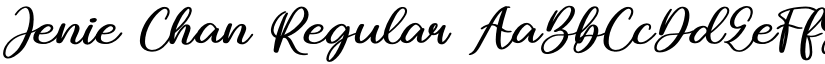 Jenie Chan Regular font