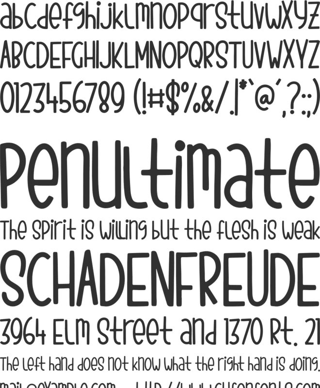 Flying Foxes font preview