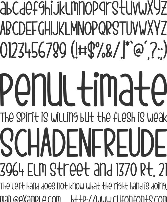 Flying Foxes font preview