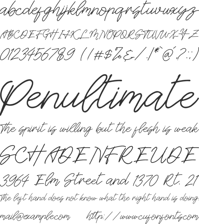 Britties Signature font preview