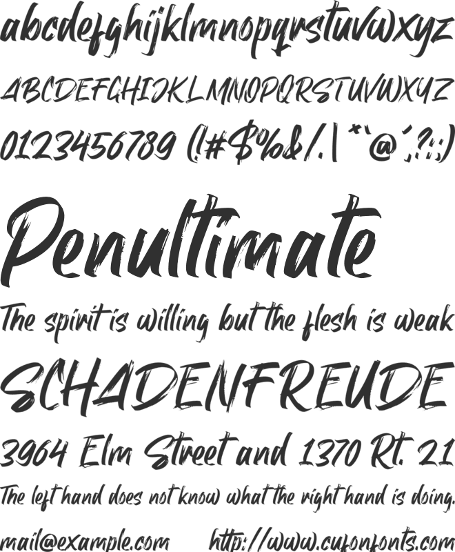 Black Dirty font preview