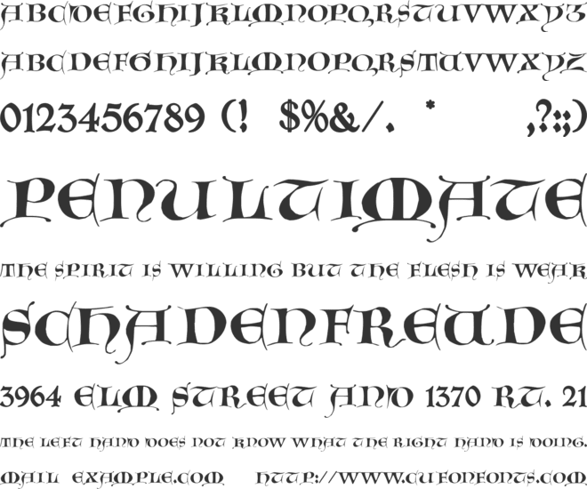 Gotische Majuskel font preview
