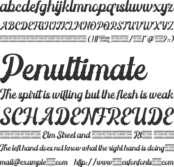 Vintage Feeling Personal Use font preview